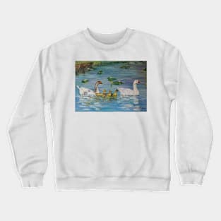 Geese on the pond Crewneck Sweatshirt